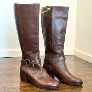 BRAND NEW Never worn COACH Leather Carolina Tall Riding Boots - Size 5